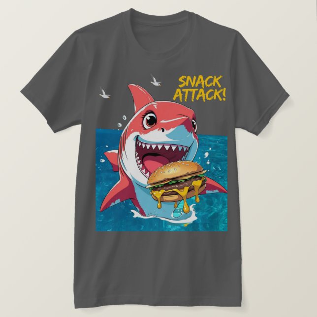 Snack Attack Shark T Shirt (Design framsida)