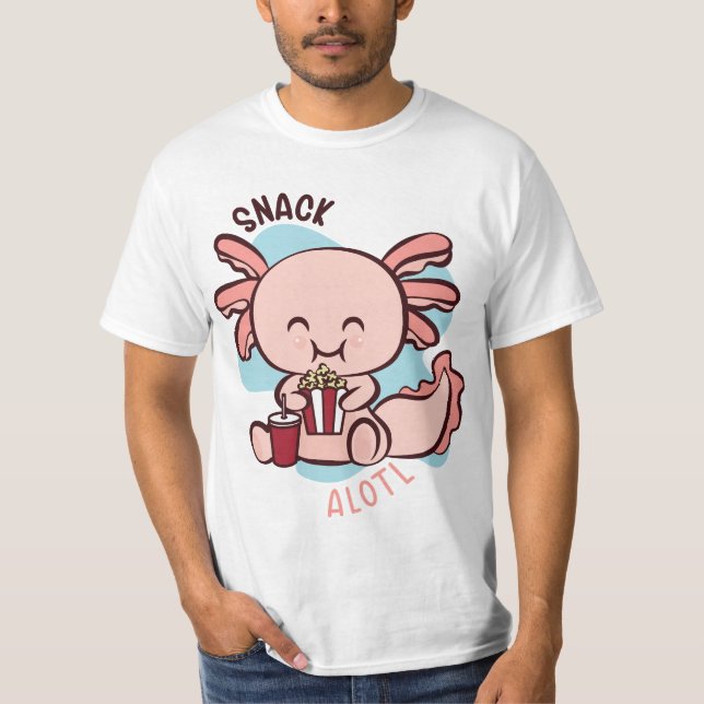 Snack. Axolotl. T Shirt (Framsida)