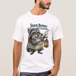 Snack Bandit Campout Rolig Tvättbjörn Camping T Shirt