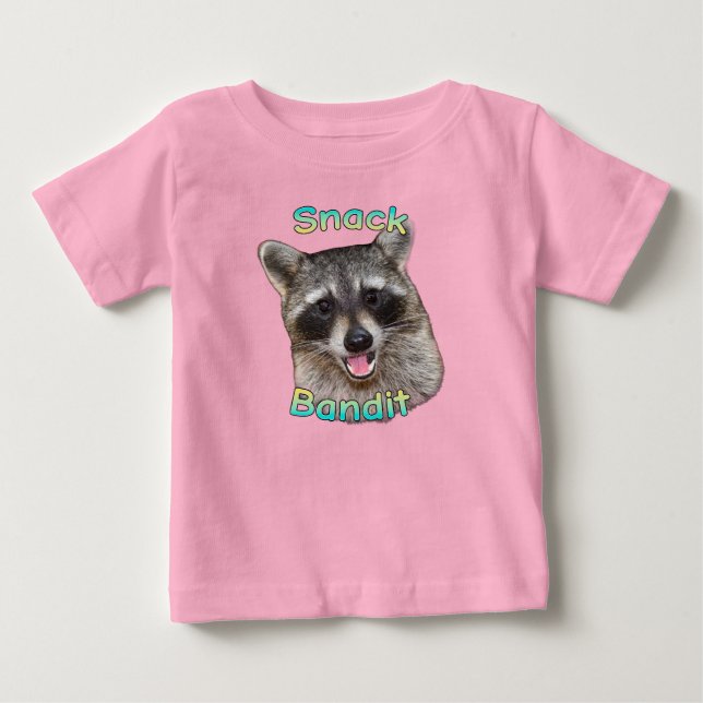 Snack Bandit Funny Raccoon Småbarn T-Shirt - Cute (Framsida)