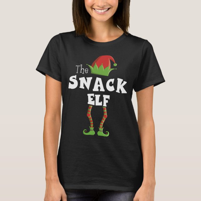 Snack Elf Julafton Pajama T Shirt (Framsida)