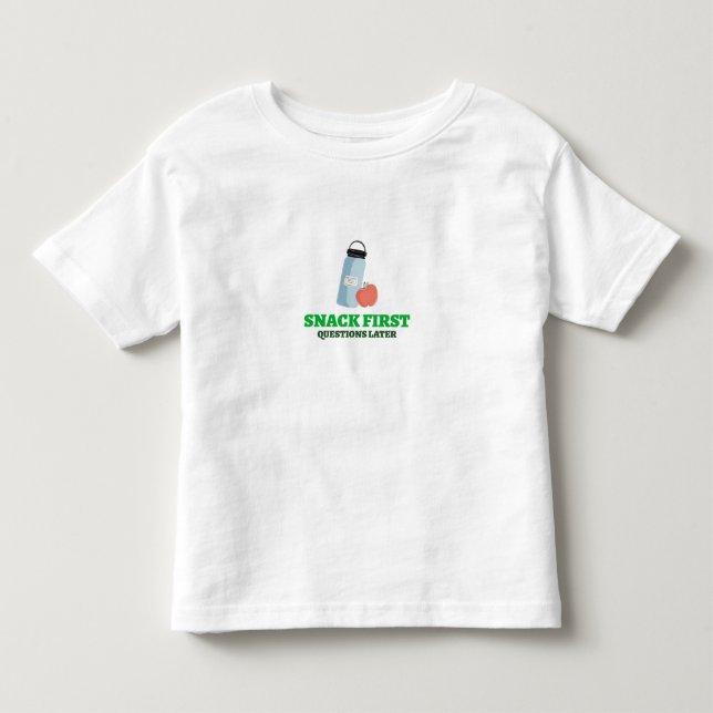 Snack First Query Senare School Lunch-rast T Shirt (Framsida)