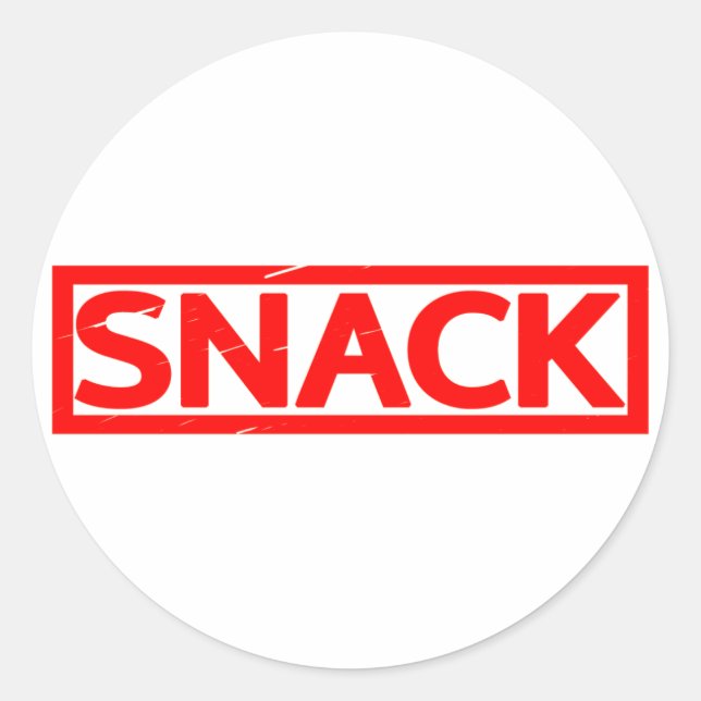Snack Frimärke Runt Klistermärke (Framsida)