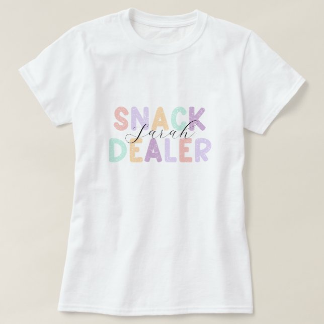 Snack-handlare rolig mamma Mors dag Gift T Shirt (Design framsida)