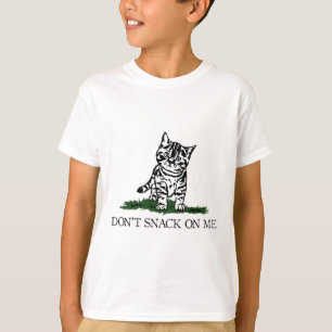 Snack inte på mig Gult när de äter upp husdjur Fu T Shirt