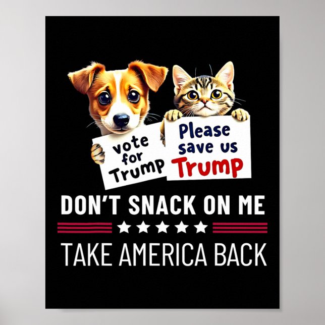 Snack inte på mig på Cats Hundar Poster (Framsidan)