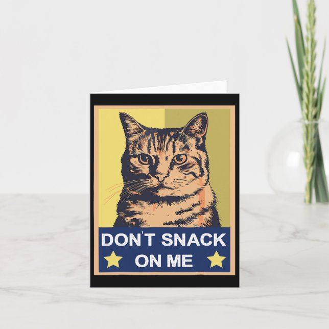 Snack inte på mig, roligt katt 1 kort (Framsida)