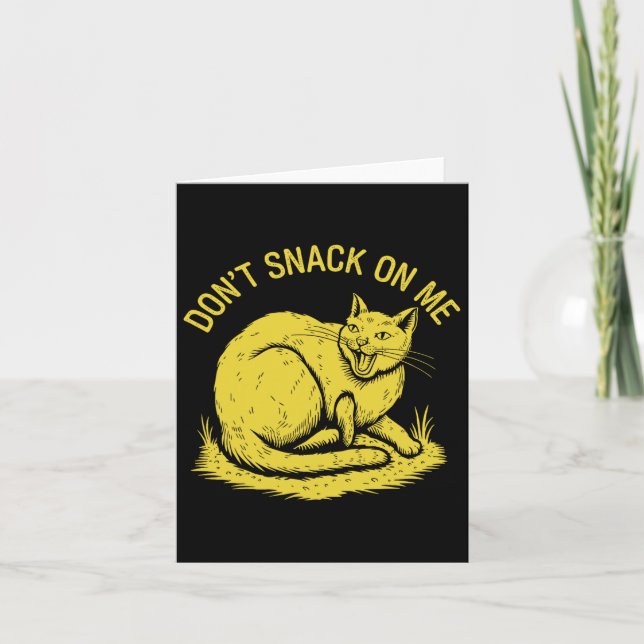 Snack inte på mig, roligt katt 2 kort (Framsida)