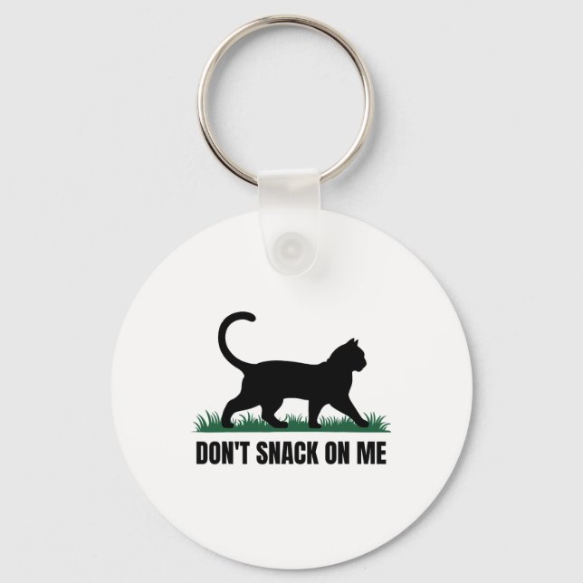 Snack inte på mig, roligt katt 3 nyckelring (Framsida)