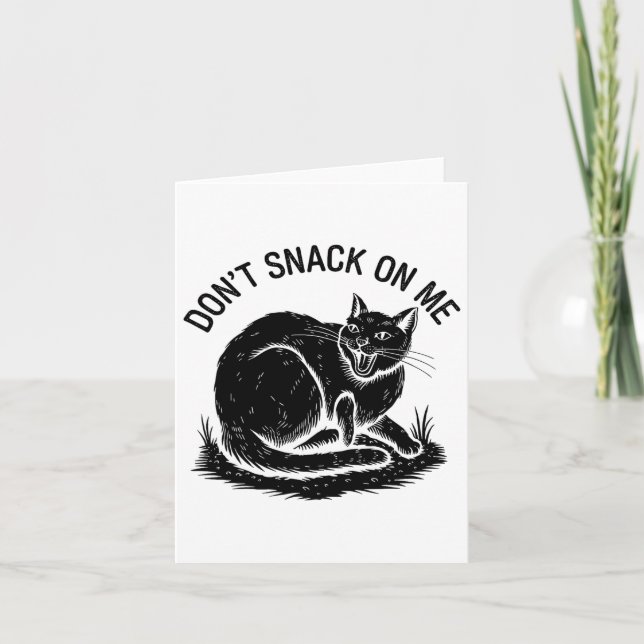 Snack inte på mig, roligt katt 4 kort (Framsida)