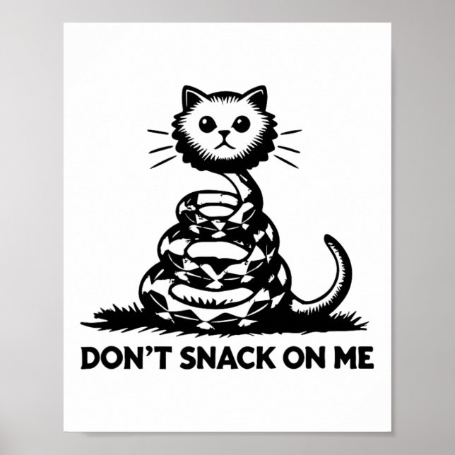 Snack inte på mig, roligt katt 6 poster (Framsidan)