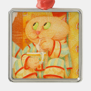 SNACK KATTUNGE Premium Square Ornament