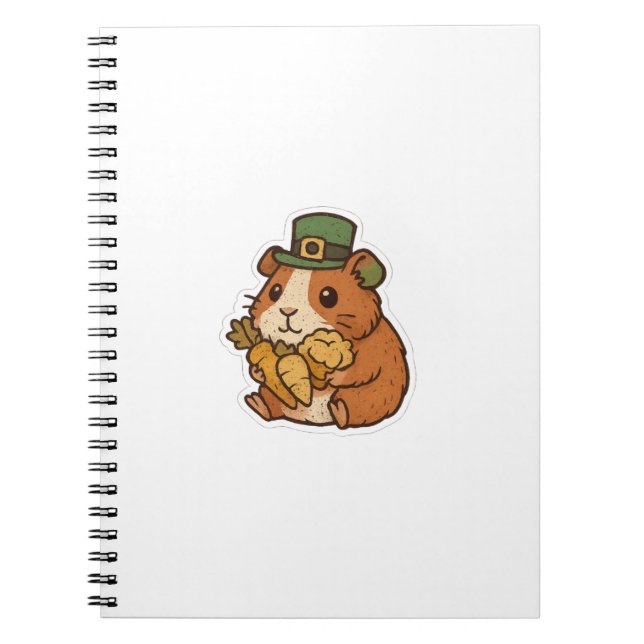 Snack Lover Guinea Pig St.Patrick's Day Anteckningsbok (Framsidan)