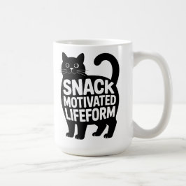 Snack Motivated Lifeform Fat Cat Humor Kaffemugg