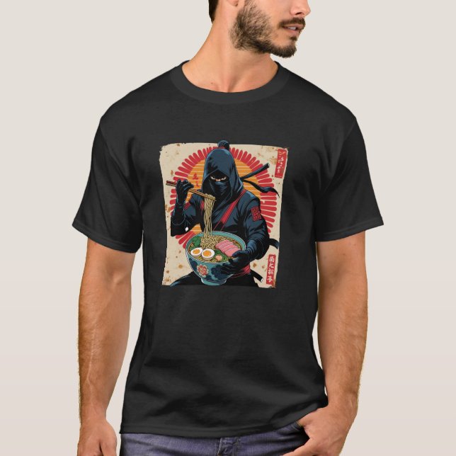 Snack Ninja - Ramen, Chips & Snacks Attack Tee (Framsida)