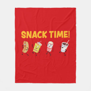 Snack-tid! Retro Candy Popcorn Fleecefilt