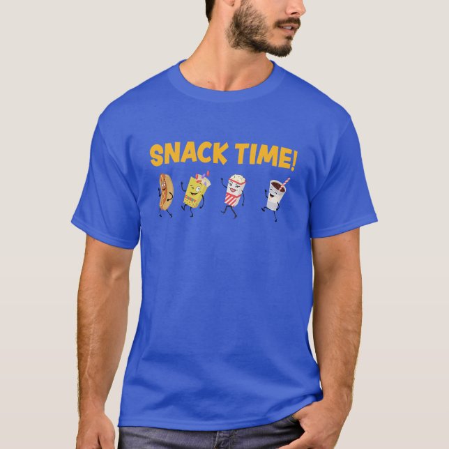 Snack-tid! Retro Candy Popcorn T Shirt (Framsida)