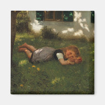 Snack-tid (Sweet Young Girl Ljugande på Grass)