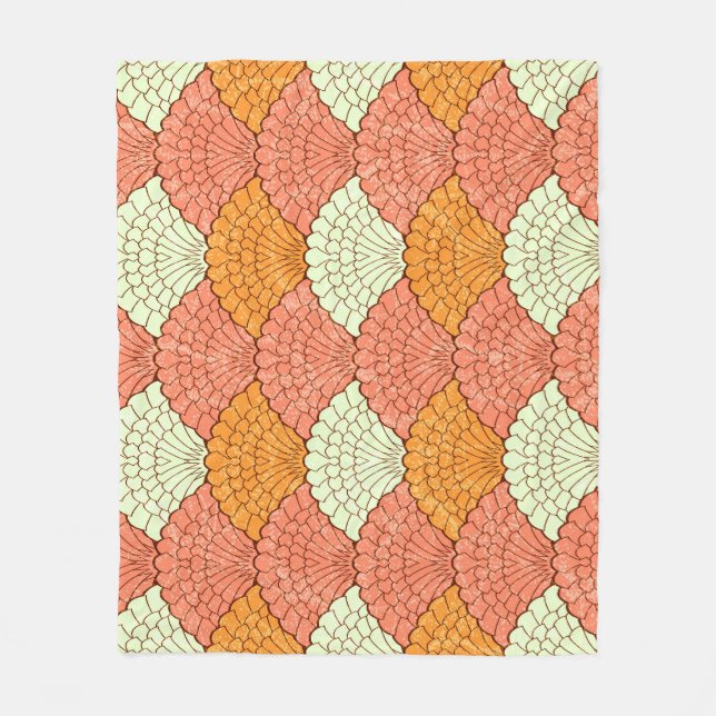 Snäcka: Abstrakt Sea Mönster Fleecefilt (Framsidan)