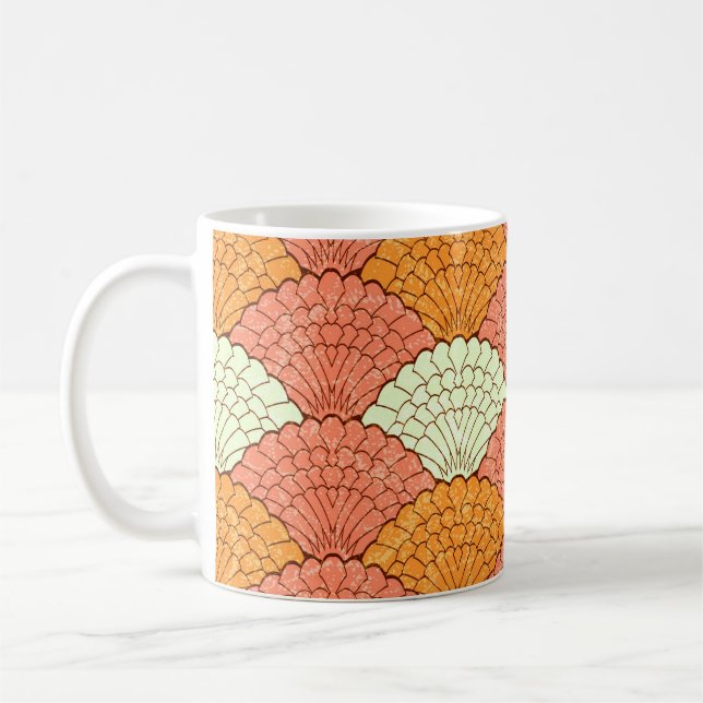 Snäcka: Abstrakt Sea Mönster Kaffemugg (Vänster)
