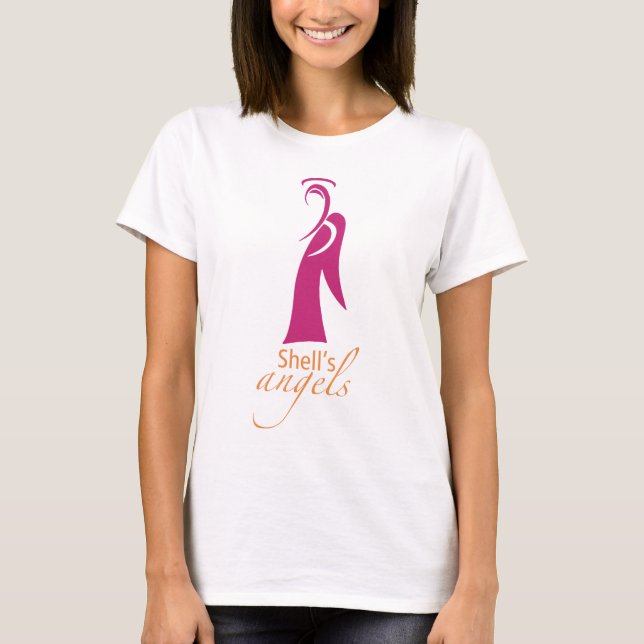 Snäcka änglarkvinna T-tröja T-shirt (Framsida)