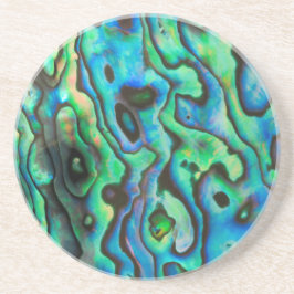 snäcka av grönt blå paua abalone underlägg