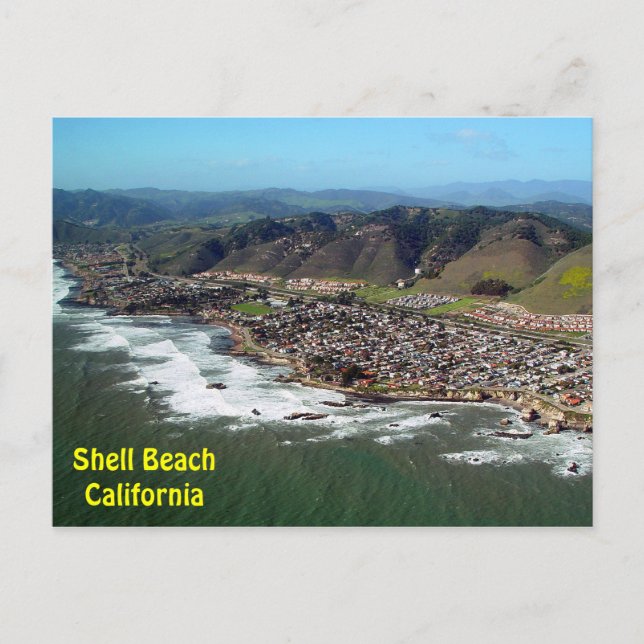 Snäcka Beach, California Aerial View vycard Vykort (Framsida)