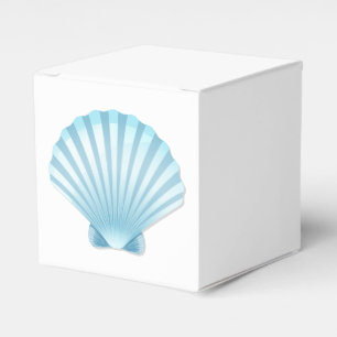 Snäcka Beach Nautical Blue Elegant bröllop Party Presentaskar