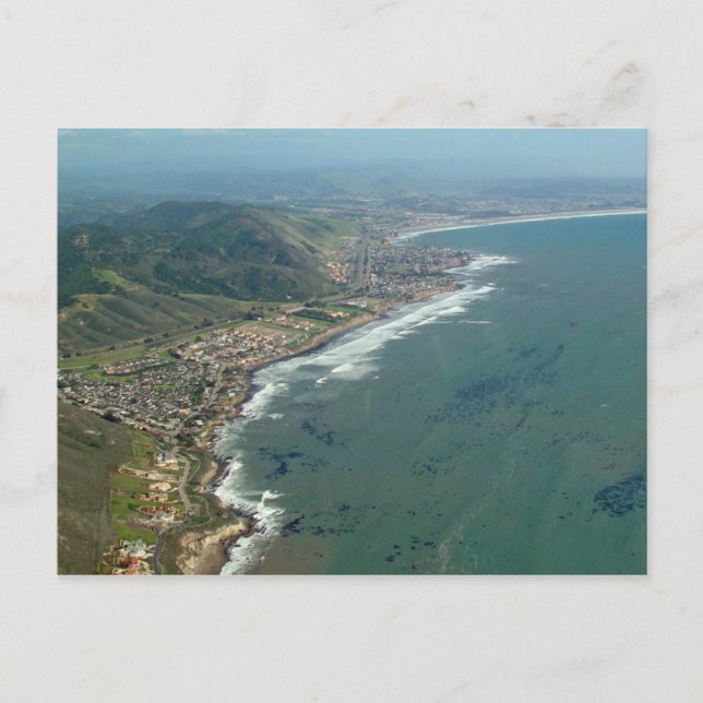Snäcka Beach/Pismo Beach Aerial View-vykort Vykort (Framsida)