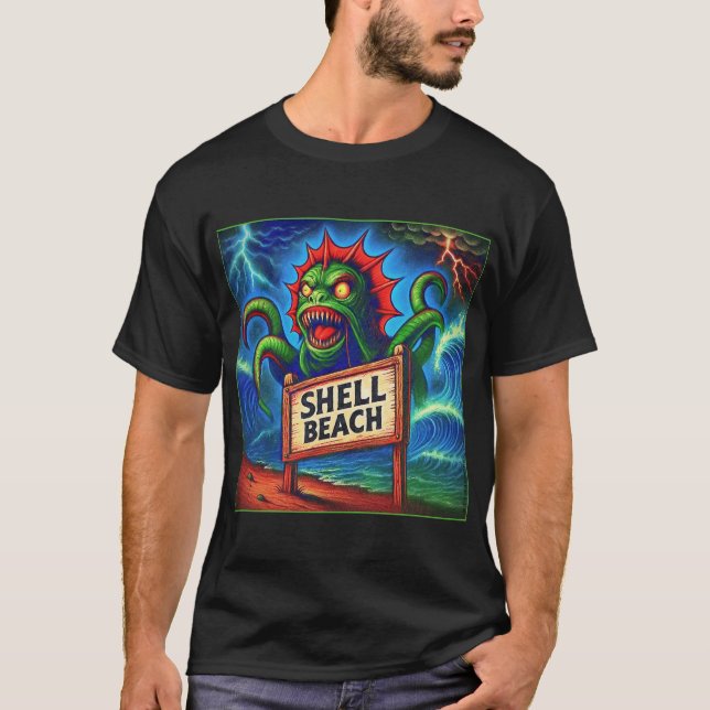 SNÄCKA BEACH TERROR T-SHIRT. T SHIRT (Framsida)