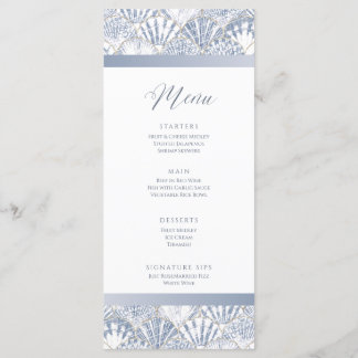 Snäcka Beach Wedding Event Menu Flat Card Meny