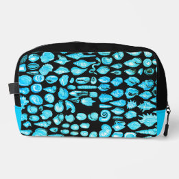 Snäcka - Black Stänk - Aqua Blue Toiletry Bag