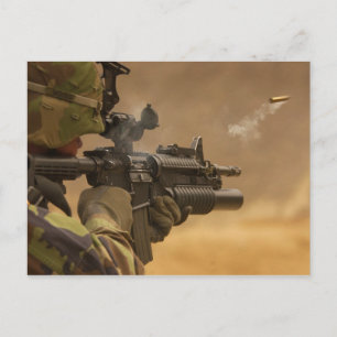 Snäcka Casing som utlösts från ett M-4-gevär Vykort