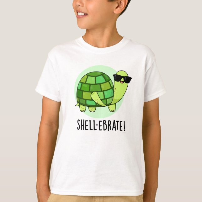 Snäcka-ebrate Funny Tortoise Animal Pun T Shirt (Framsida)