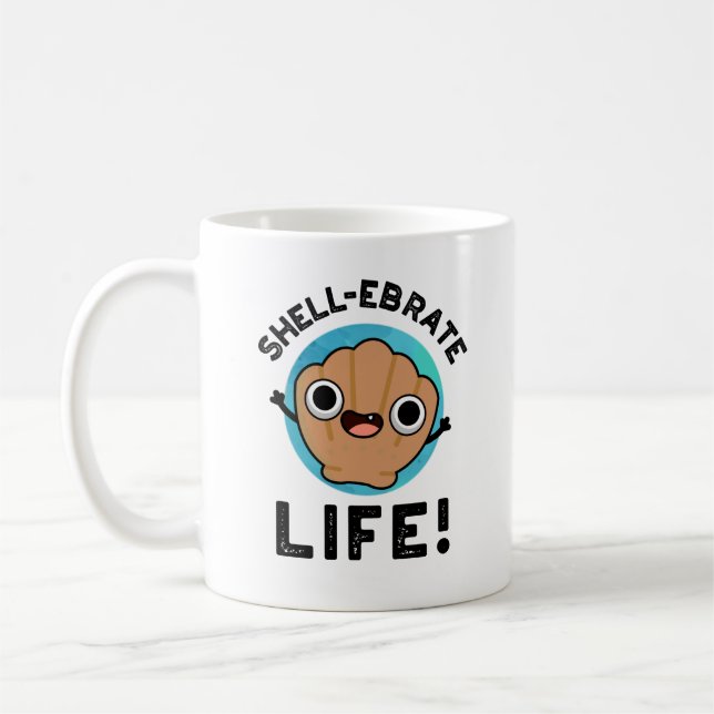 Snäcka-firade Life Funny Snäcka Pun Kaffemugg (Vänster)