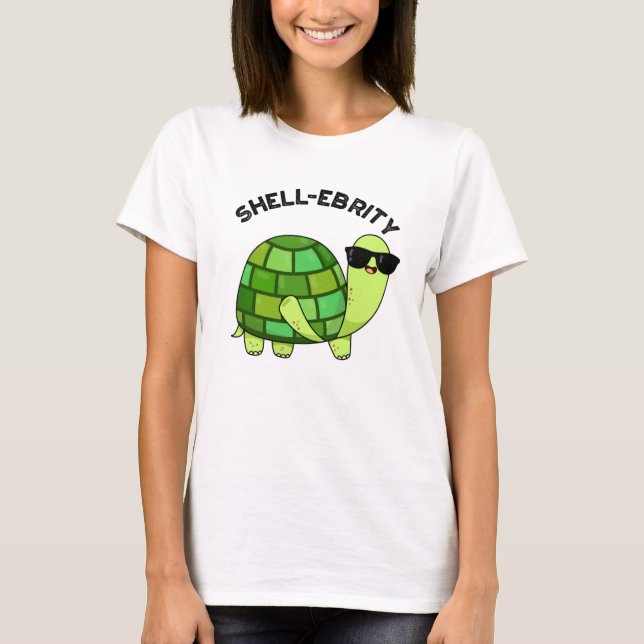 Snäcka-firity Funny Celebrity Tortoise Pun T Shirt (Framsida)