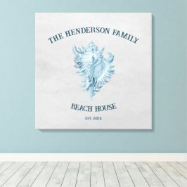 Snäcka för blå kontur canvastryck