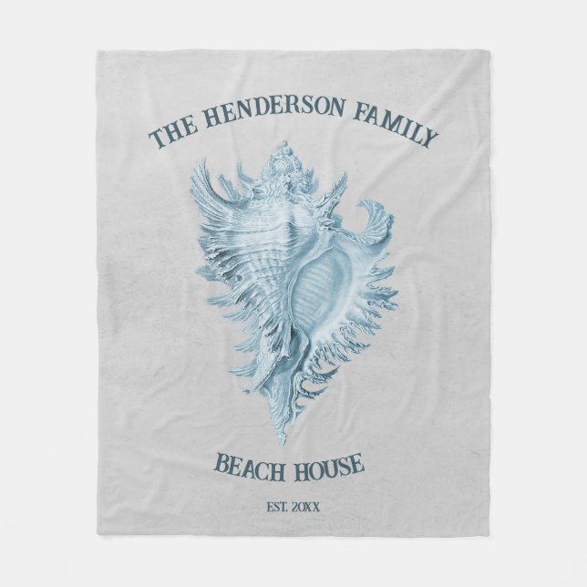 Snäcka för blå kontur fleecefilt (Framsidan)