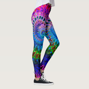 Snäcka för färgstark Abstrakt Design 2 - Lagar Leggings