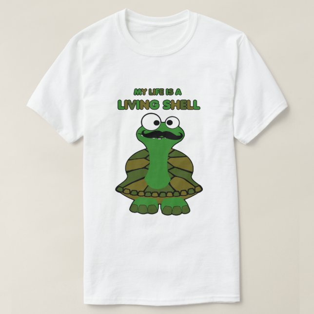 Snäcka för mustaschsköldpaddauppehälle tee (Design framsida)
