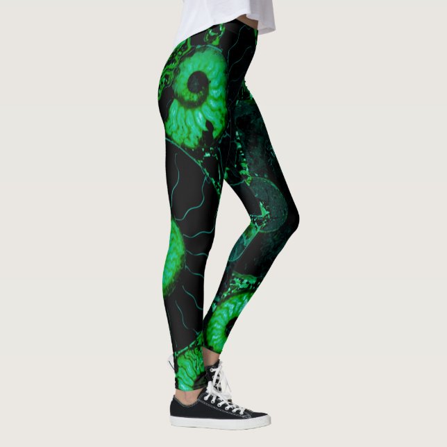 Snäcka för Nautilus grönt Leggings (Höger)