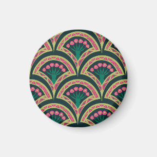 snäcka, grönt mönster magnet