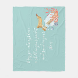 Snäcka i ditt Pocket Beach-tema Fleecefilt