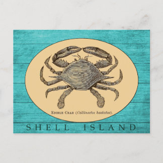Snäcka Island Crab-vykort Vykort