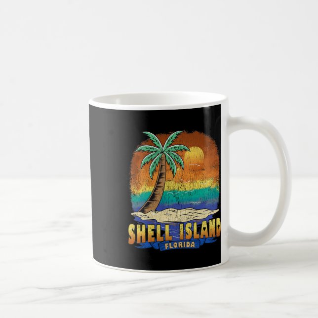 Snäcka Island Florida Vintage Distress Souvenir Kaffemugg (Höger)