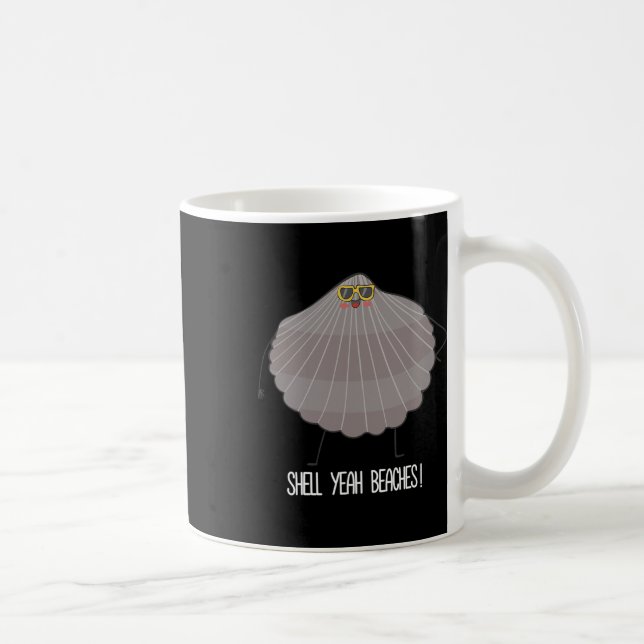 Snäcka Ja Beacher Funny Beach Snäcka Kaffemugg (Höger)