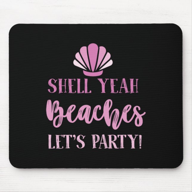 Snäcka Ja Beacher Lets Party Beach Goers Funny Musmatta (Framsidan)