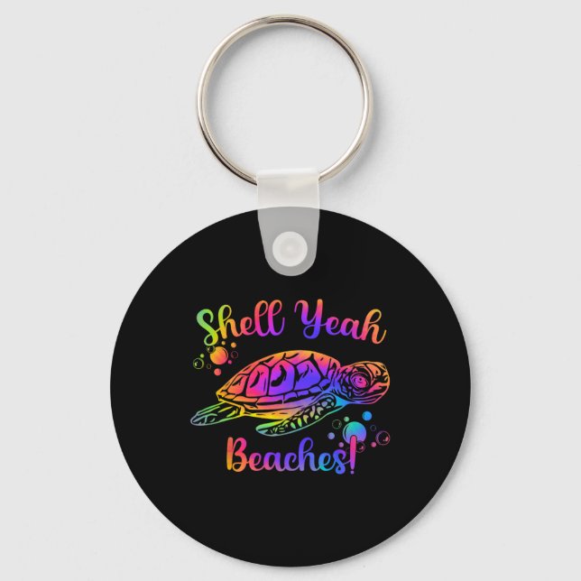 Snäcka Ja Beacher Tie Dye Turtle Snäcka Ja 2 Nyckelring (Framsida)