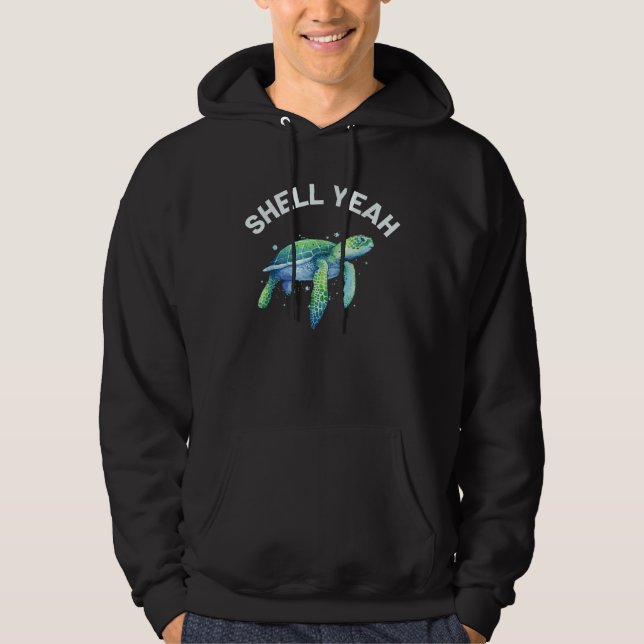Snäcka Ja - Cute Tortoise & Sea Turtle Älskare Hoodie (Framsida)