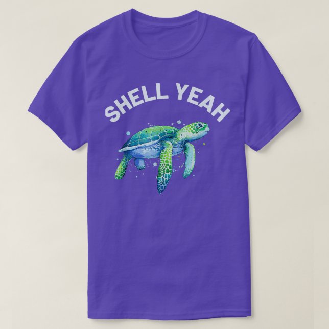Snäcka Ja Cute Tortoise Sea Turtle Älskare T Shirt (Design framsida)